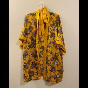 Yellow floral kimono